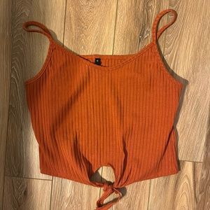 zaful tie up cropped tank